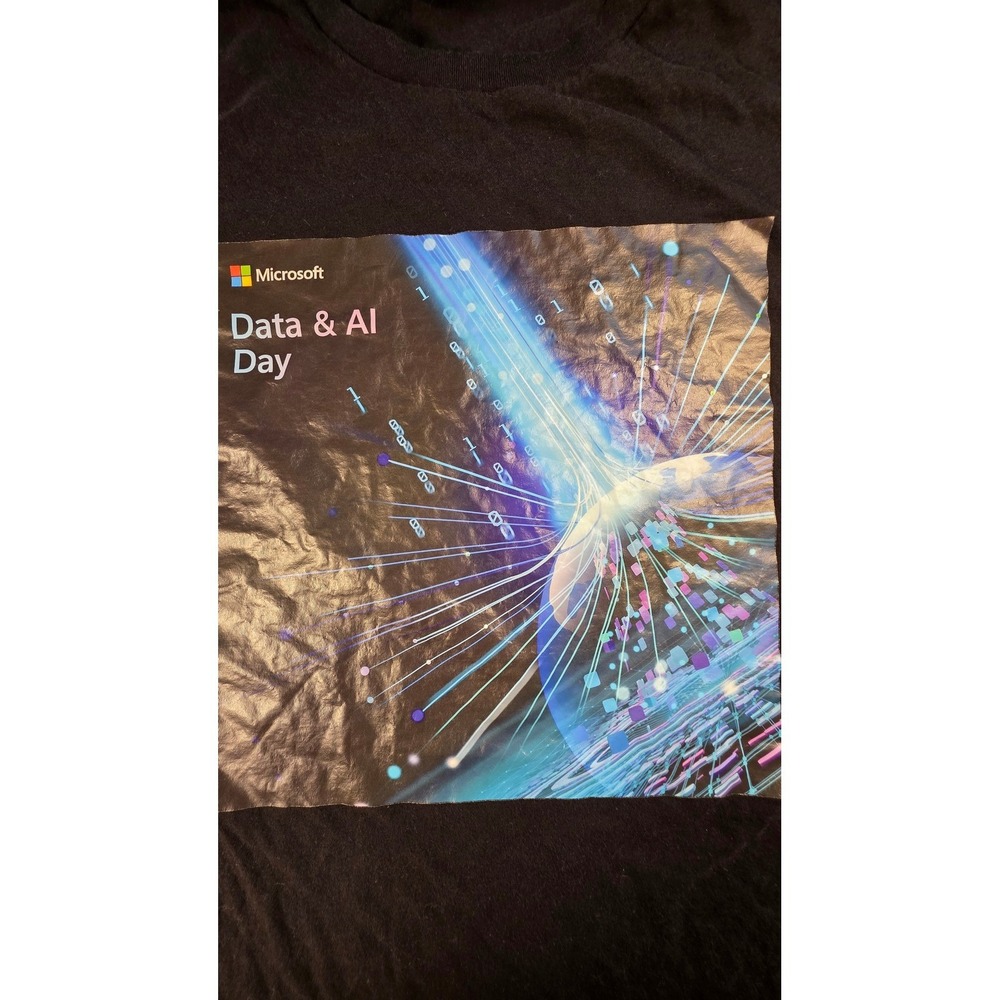 Microsoft Data & AI Day Era of AI Unisex Collector Deadstock Y2K RARE EXCLUSIVE